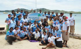 Digicel Fiji 7s celebrate win on Plantation Island