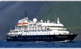 Corinthian II (now Sea Explorer) sails for the Arctic with Quark in 2014
