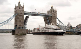 SILVERSEA CRUISES’ NEW EXPEDITION SHIP, PRINCE ALBERT II, SAILS UNDER TOWER BRIDGE TO START INAUGURAL VOYAGE FROM LONDON